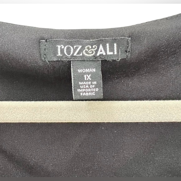 Roz & Ali Women’s Blouse | 1X |  Black | EUC | Perfect for the holidays - Picture 3 of 6